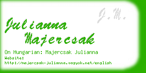 julianna majercsak business card